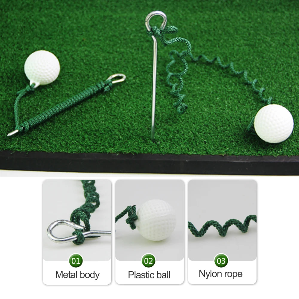 Golf ball hitting trainer.
