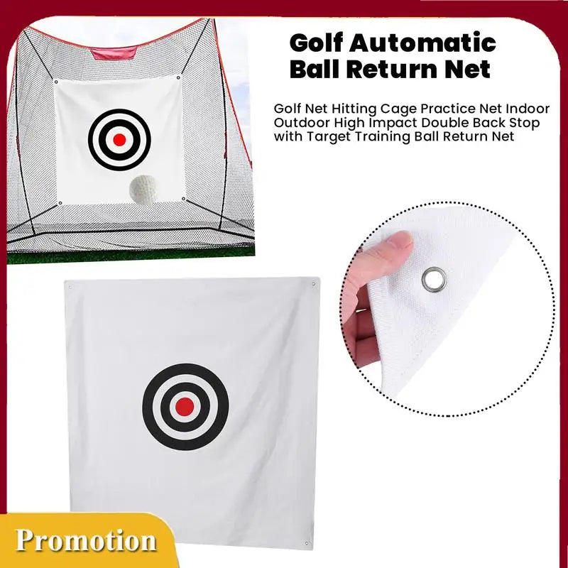 Golf hitting net.