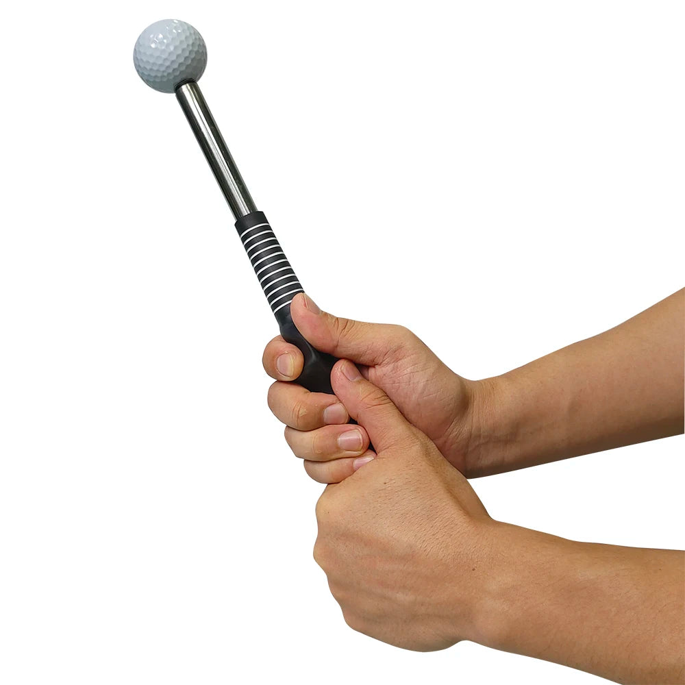 Retractable swing trainer.