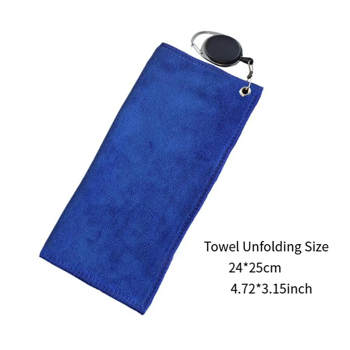 Double sided portable microfiber golf towel.