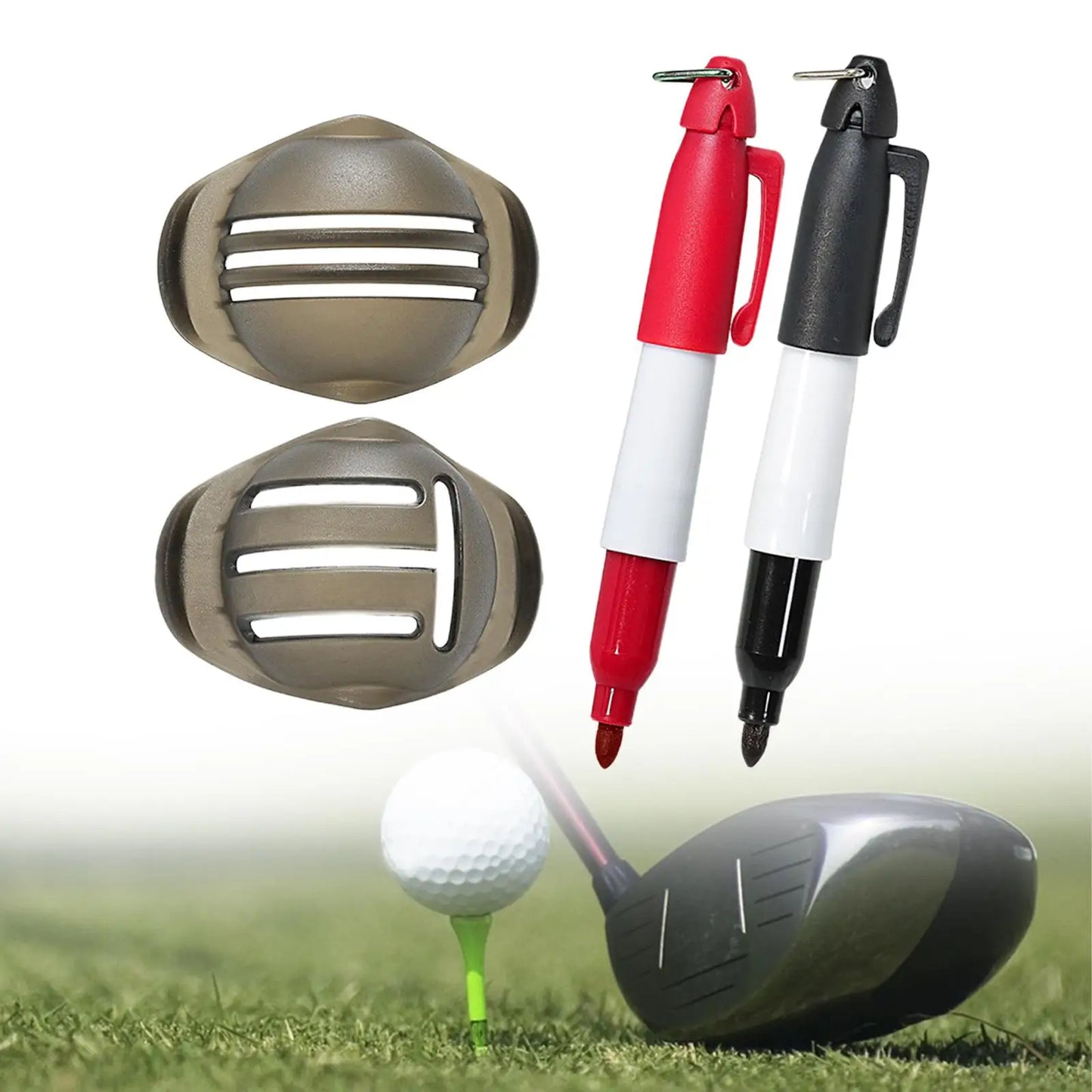 Portable golf ball marker X2.